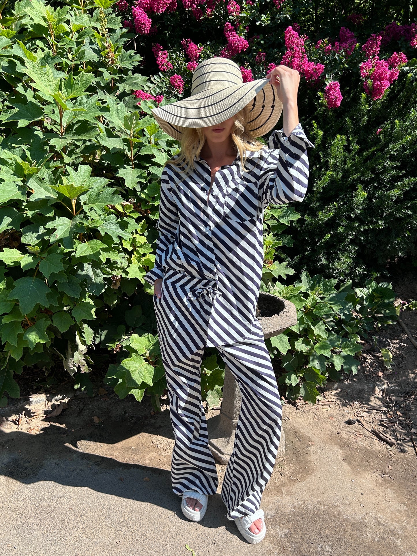 The St. Tropez Printed Stripe Pants