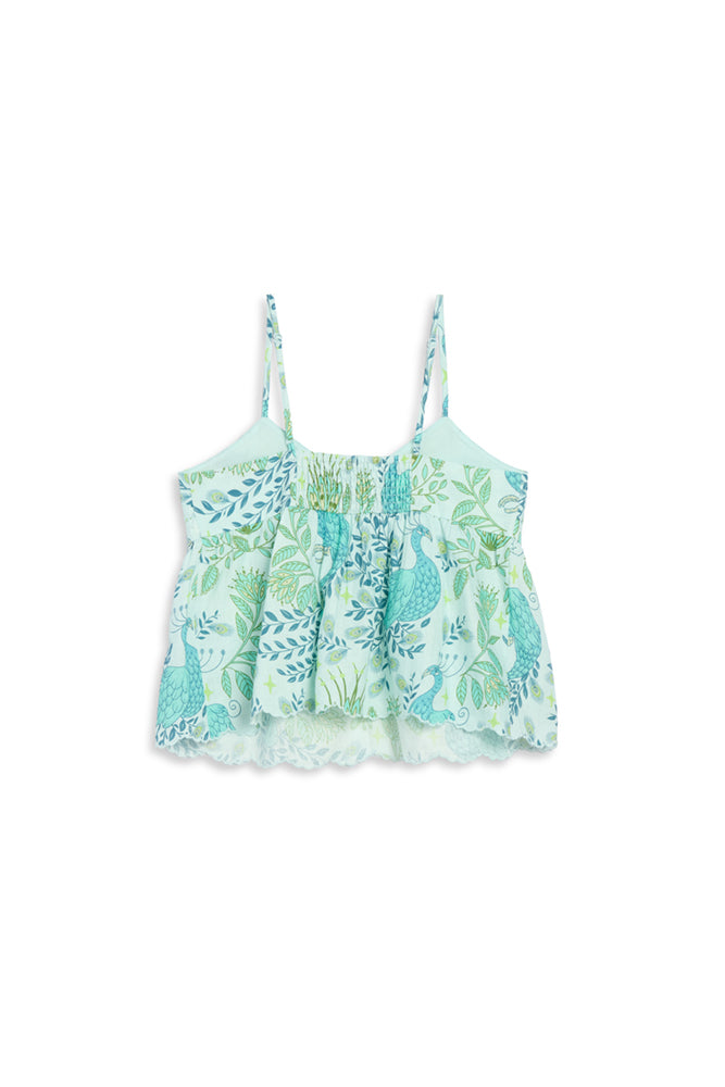 The Rosewood Linen Chinoiserie Print Cami Top