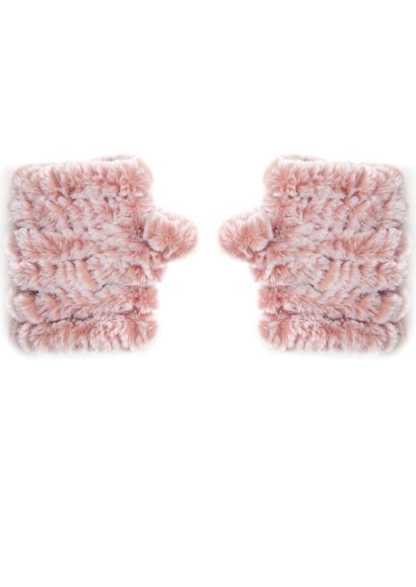 Mandy Mittens Blush/White