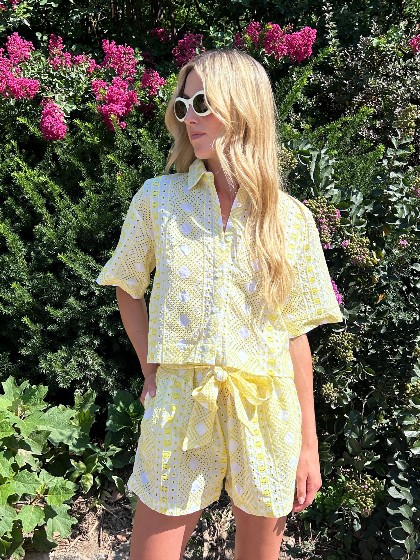 The Capri Eyelet Camp Shirt