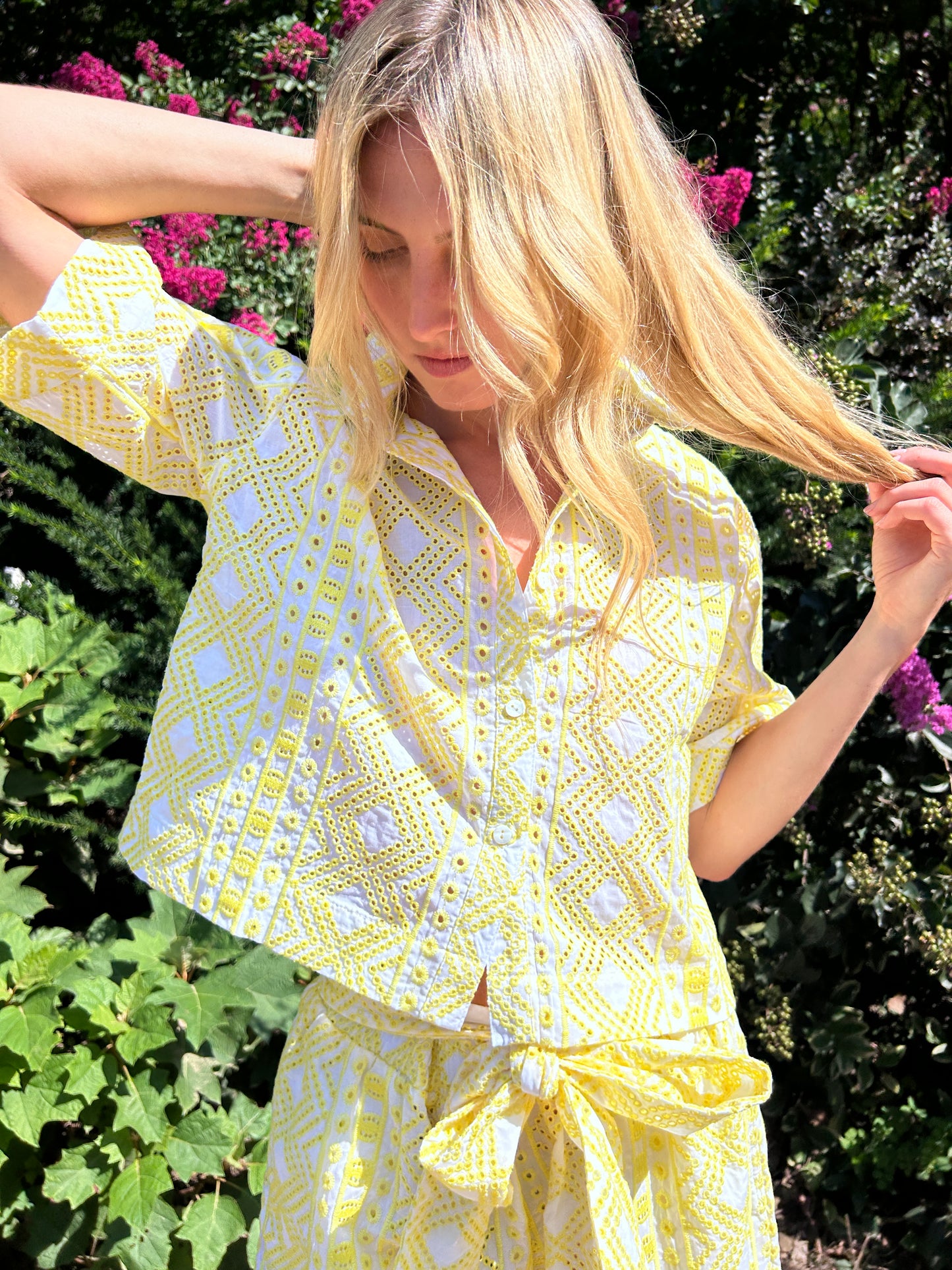 The Capri Eyelet Camp Shirt