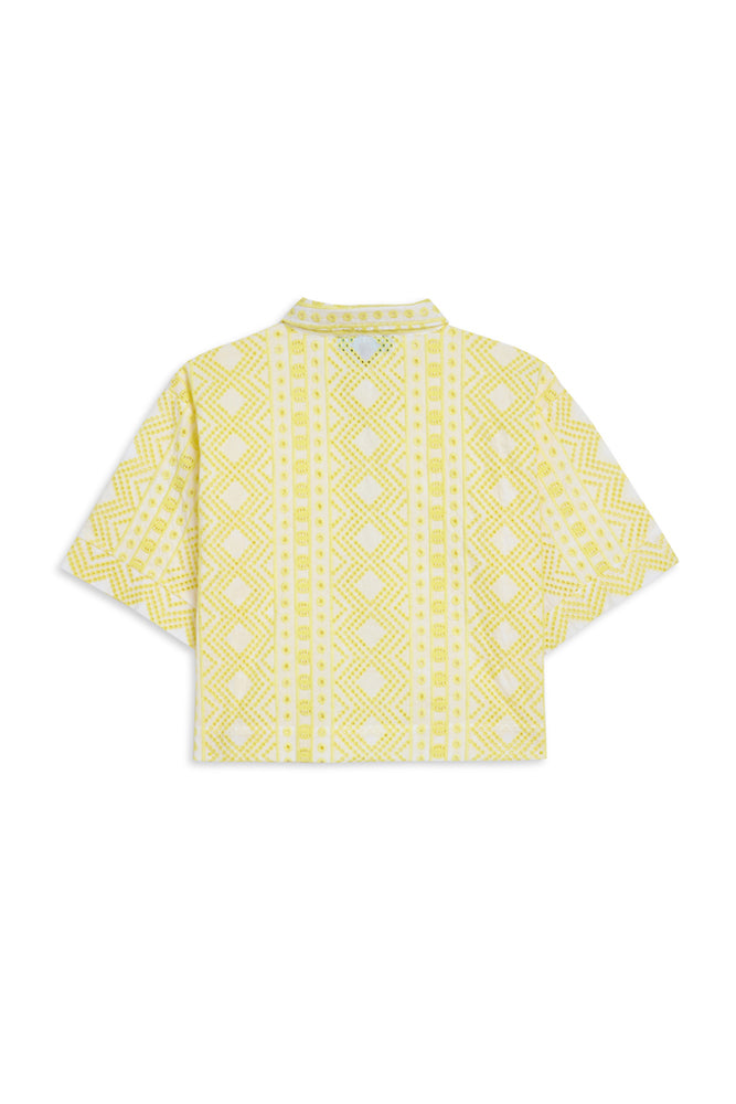 The Capri Eyelet Camp Shirt