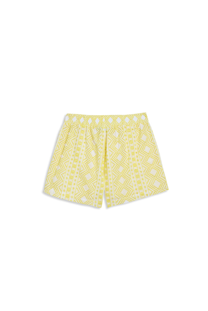The Capri Eyelet Shorts with Bow
