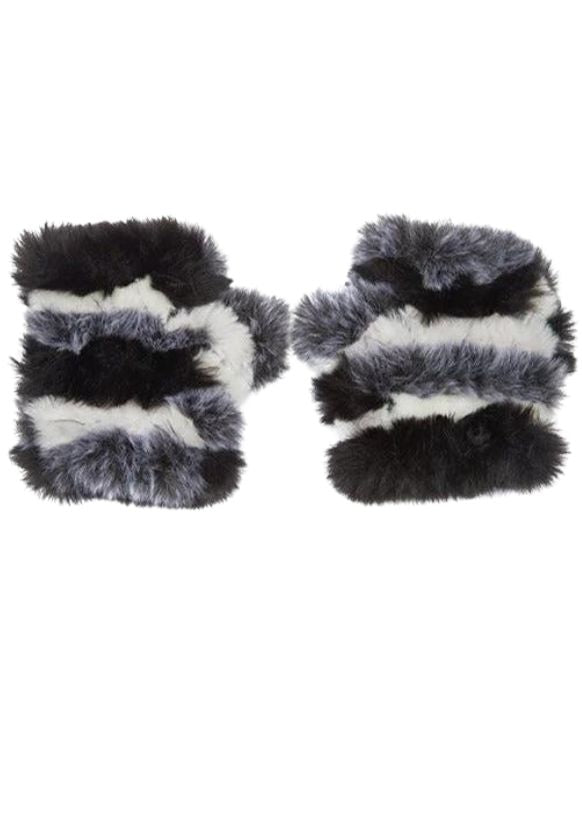 Multicolor Mandy Mittens Black/White Multi