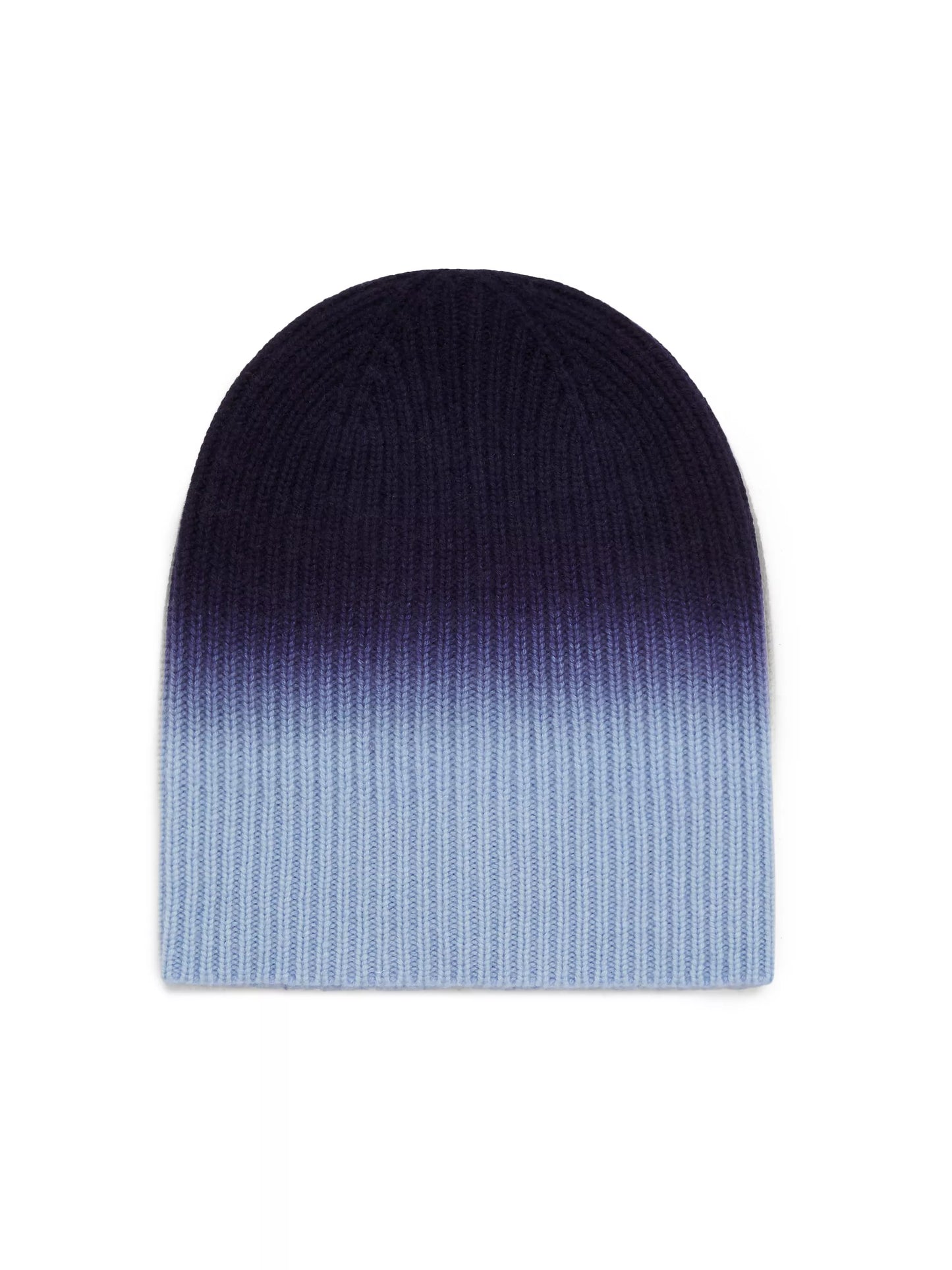 The Courchevel Cashmere Blend Ombre Beanie Navy