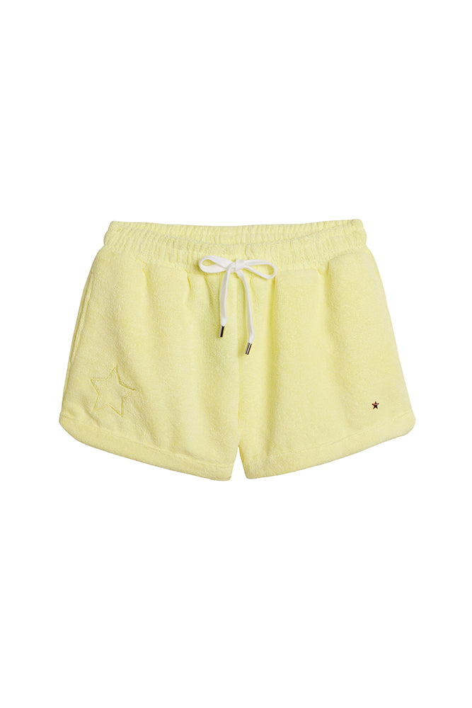 The Kauai French Terry Cabana Shorts with Star - Yellow