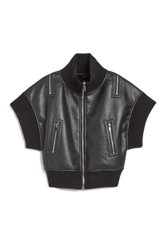 The Jill Bomber Vest Black