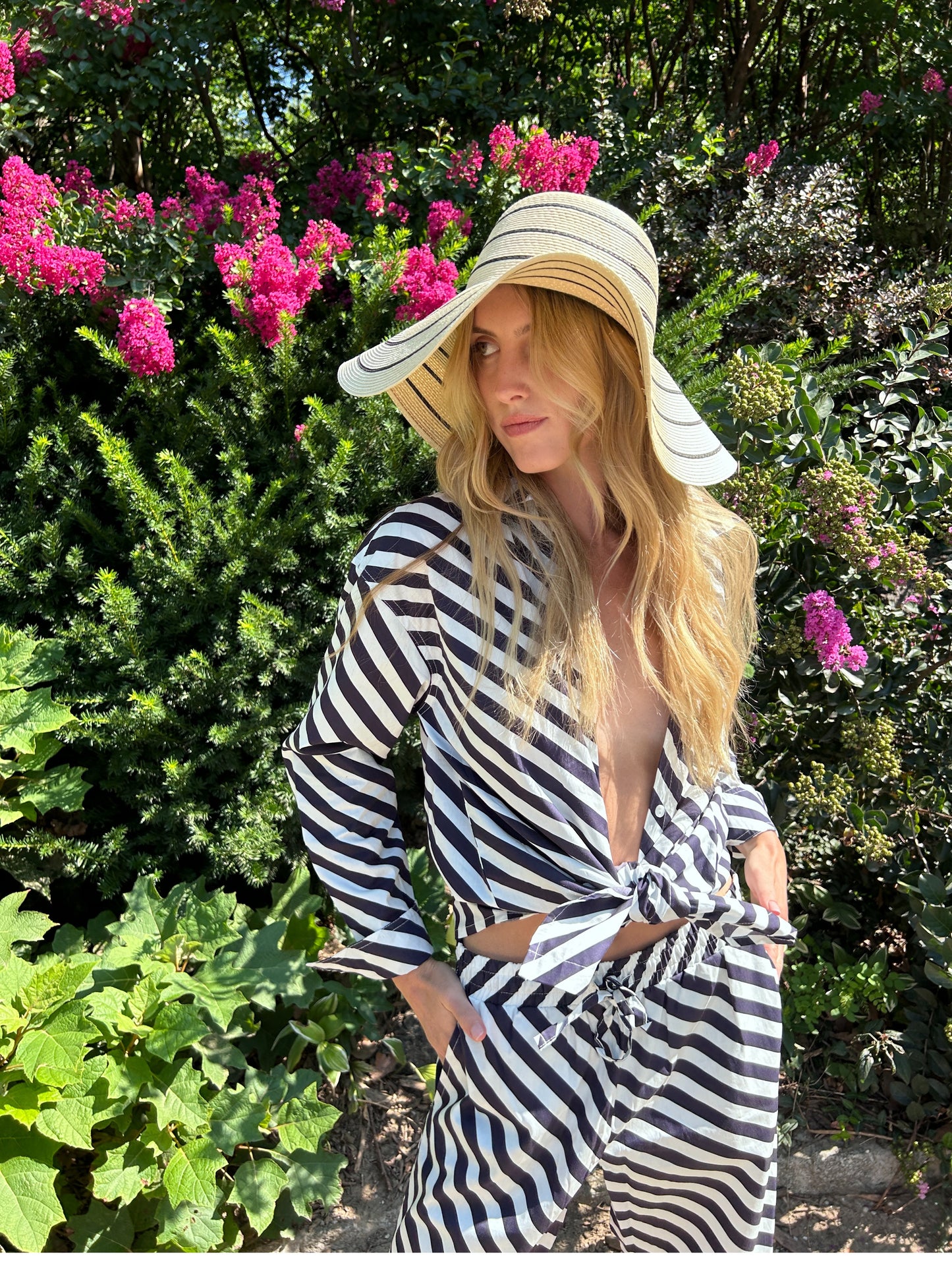 The St. Tropez Printed Stripe Pants