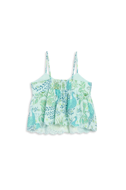 The Rosewood Linen Chinoiserie Print Cami Top