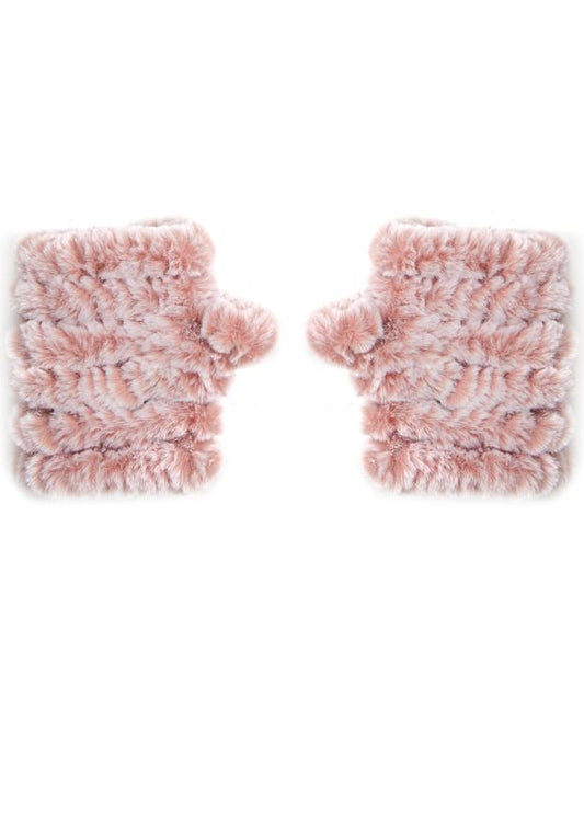 Mandy Mittens Blush/White