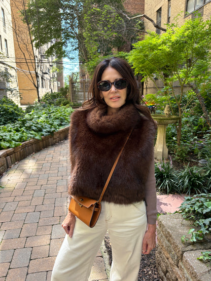 The Sabrina Chocolate Pullover Vest