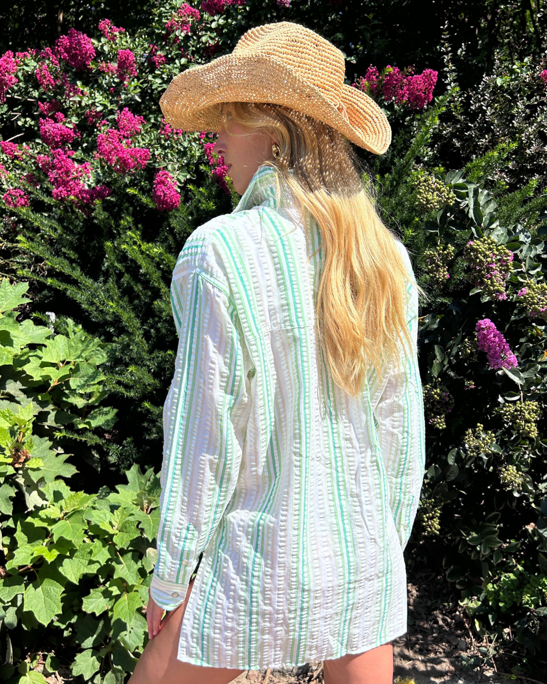 Cowboy Straw Hat with Leather & Faux Pearl Trim