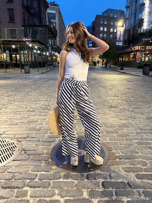The St. Tropez Printed Stripe Pants