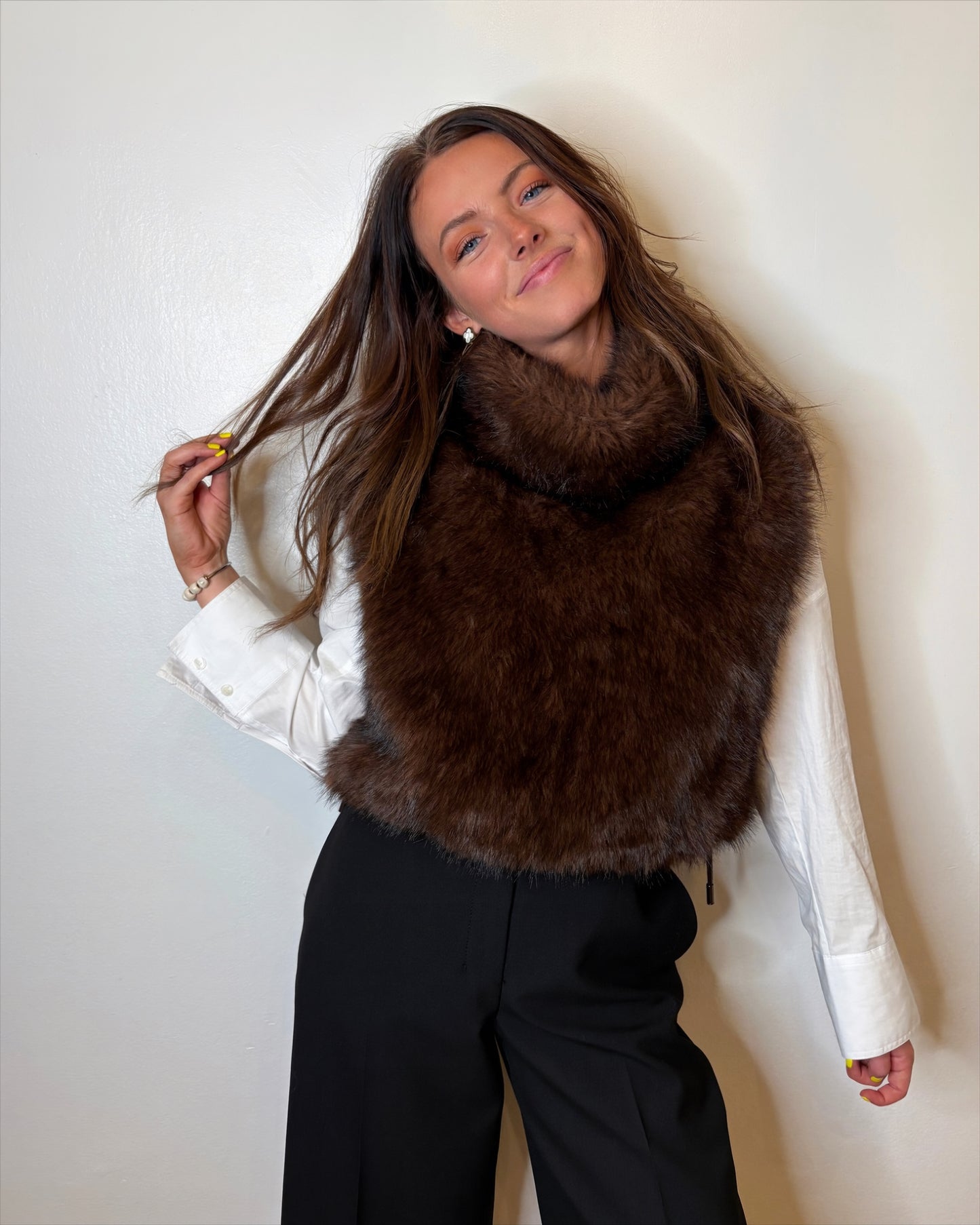 The Sabrina Chocolate Pullover Vest