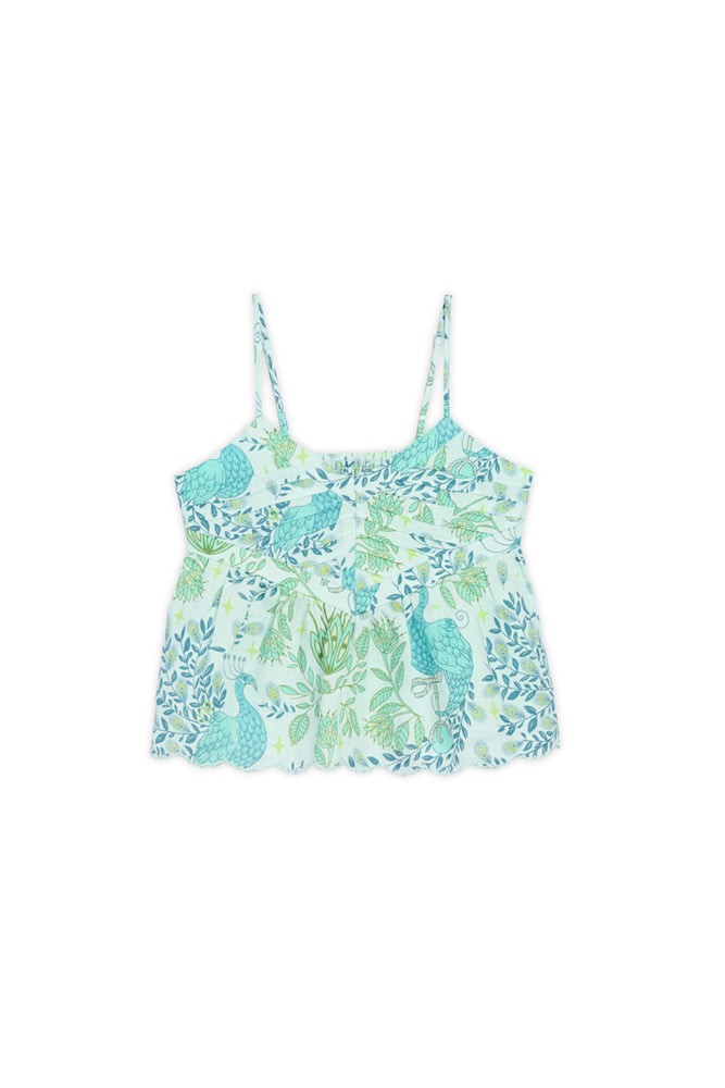 The Rosewood Linen Chinoiserie Print Cami Top