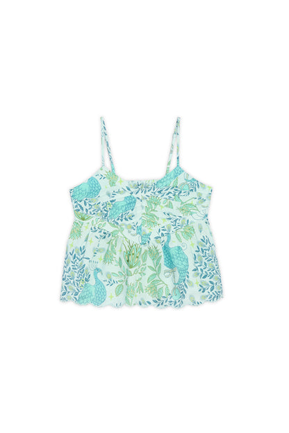 The Rosewood Linen Chinoiserie Print Cami Top