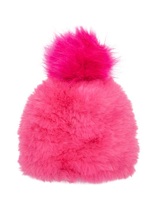 KIDS Snow Flake Hat-Hot Pink