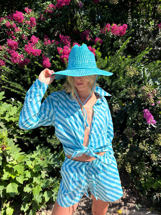 The St. Tropez Blue Striped Shorts