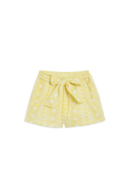 The Capri Eyelet Shorts with Bow