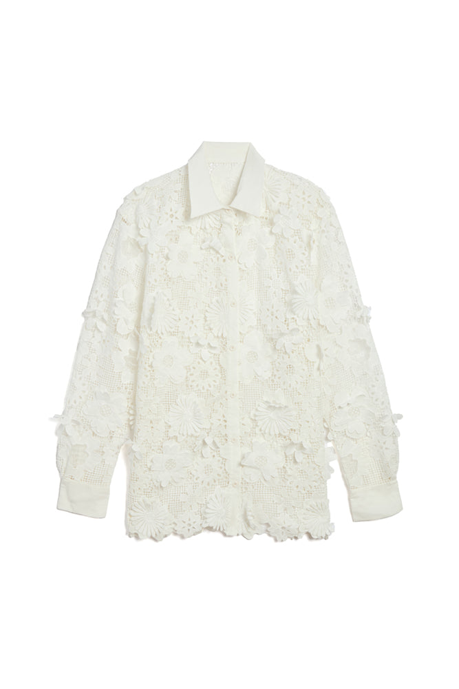 Lotus 3D Lace Oversized Shirt