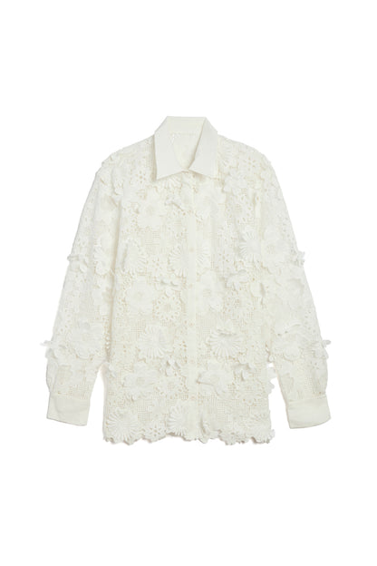 Lotus 3D Lace Oversized Shirt