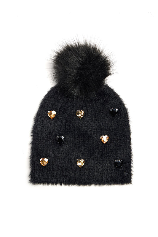 The Ice Heart Hat -Black