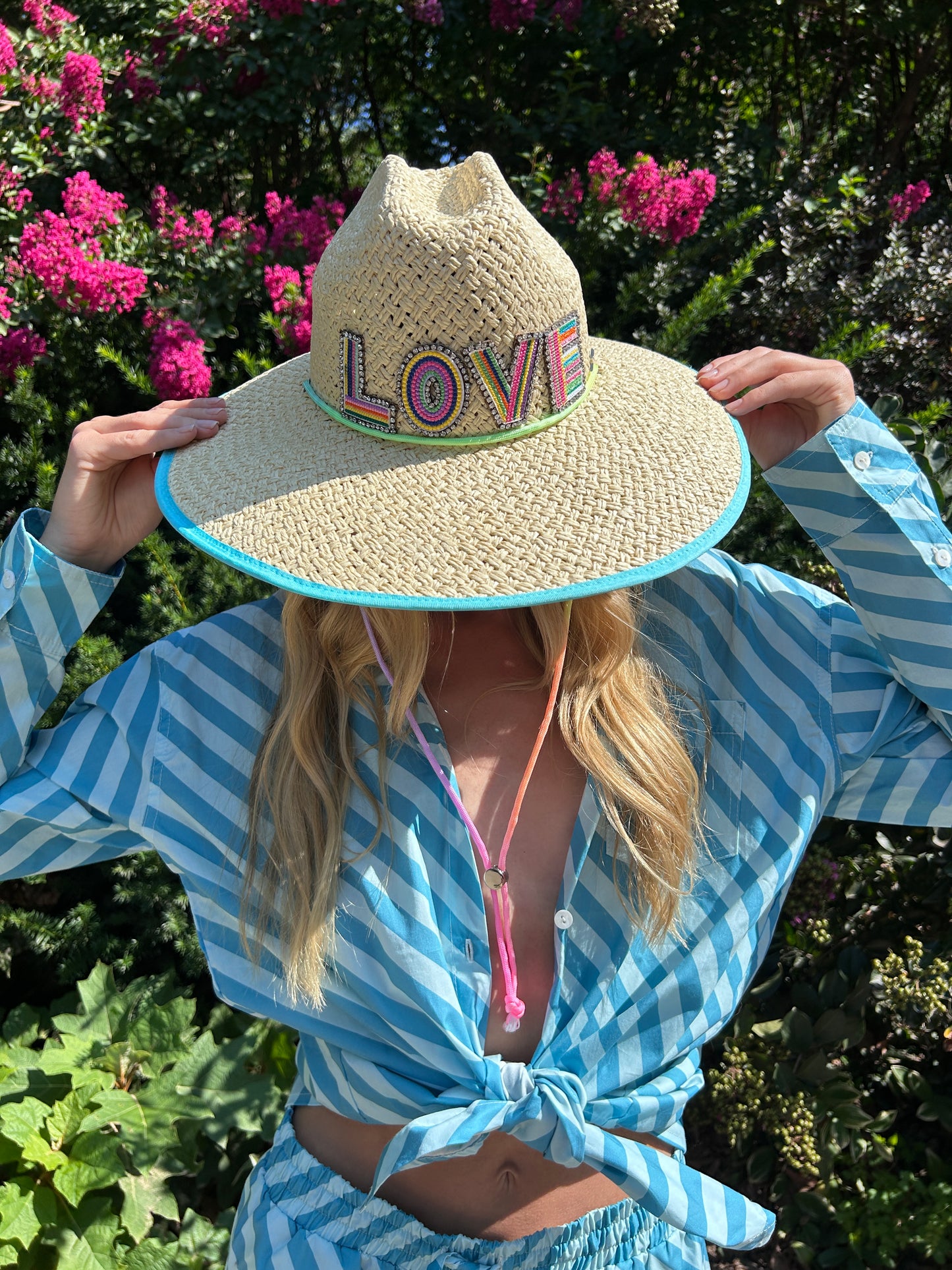 St. Tropez Blue Striped Oversized Shirt