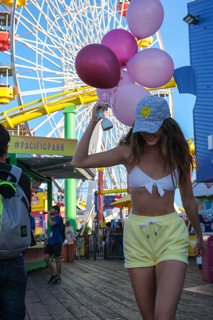 The Kauai French Terry Cabana Shorts with Star - Yellow