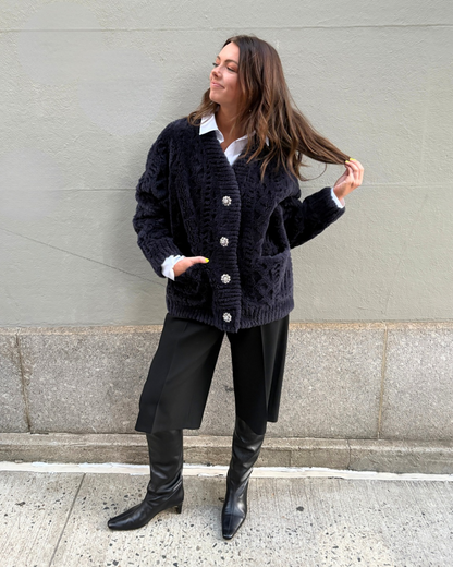 The Cortina Cardi Coat Navy