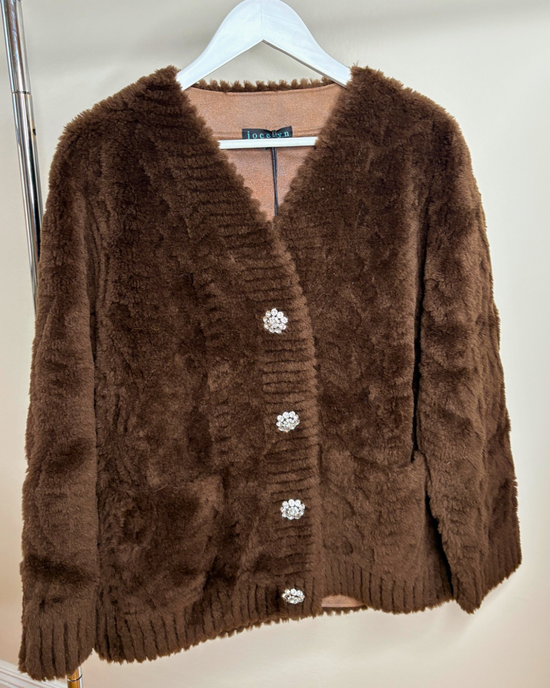 The Cortina Cardi Coat Chocolate Brown