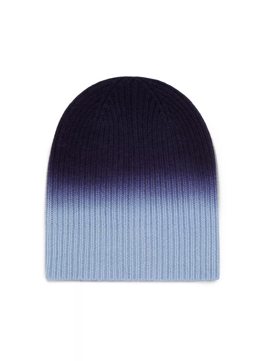 The Courchevel Cashmere Blend Ombre Beanie Navy