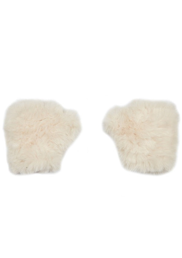 Puff Mittens Ivory
