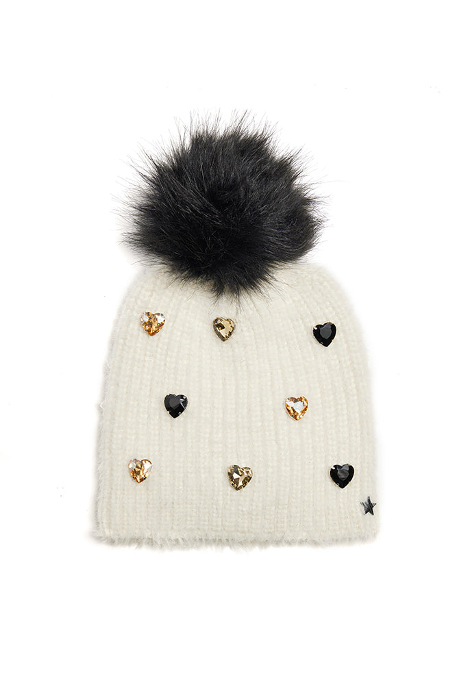 Ice Heart Hat Ivory