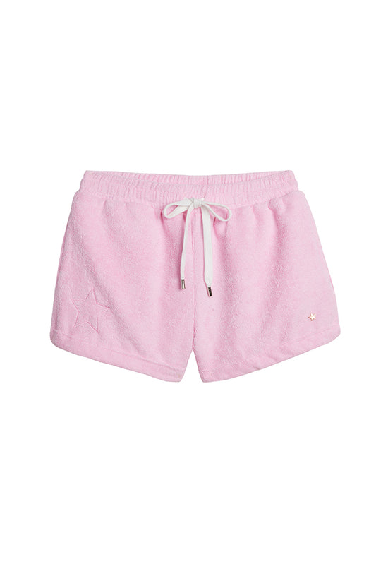 The Kauai French Terry Cabana Shorts with Star - Pink
