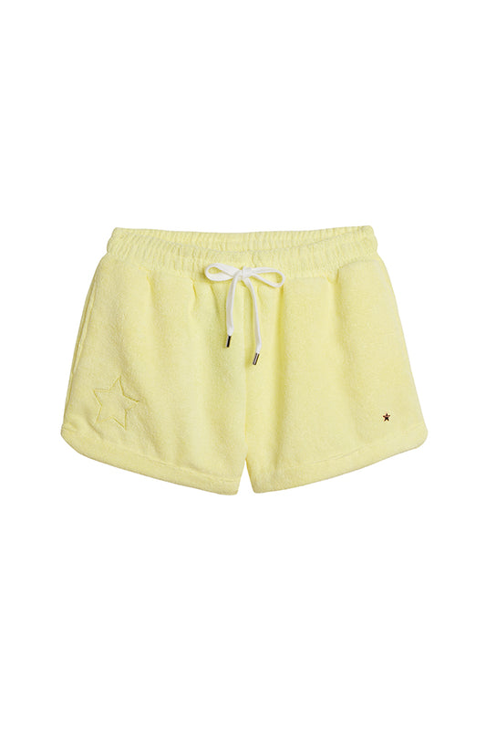 The Kauai French Terry Cabana Shorts with Star - Yellow