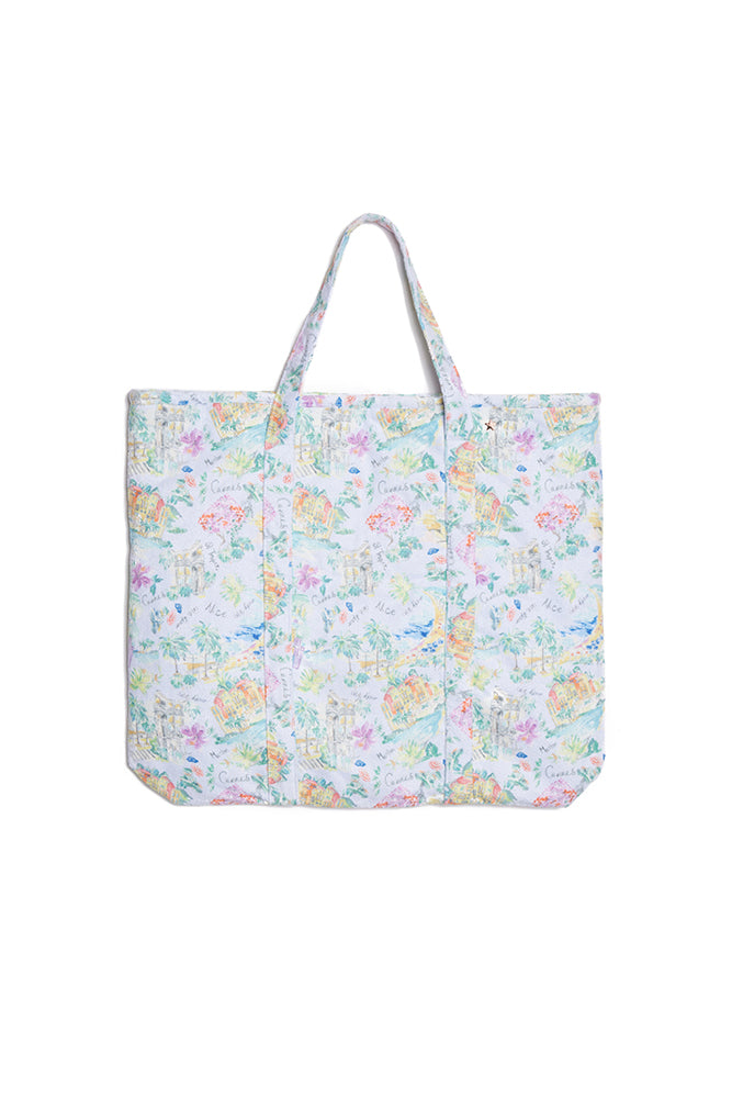 The Cassis Printed French Terry Tote