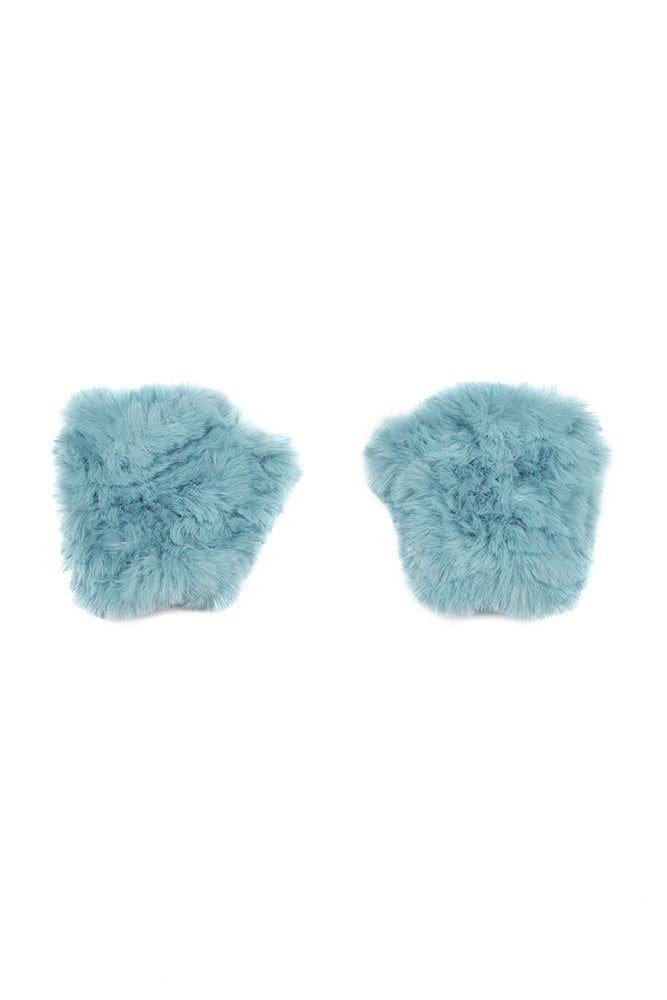 Snow Bunny Periwinkle Mittens