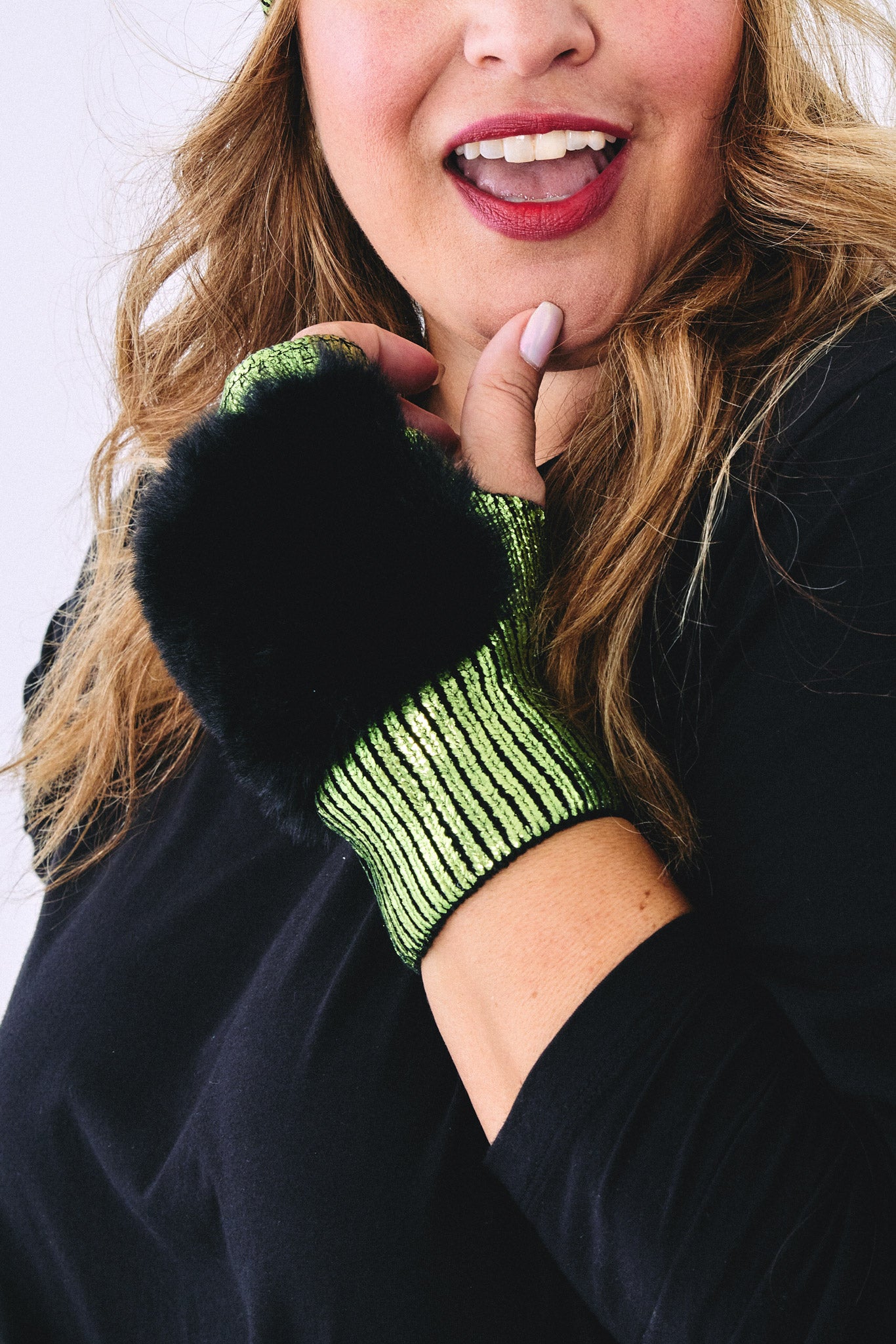 Terez x Jocelyn Knit Foil Mittens