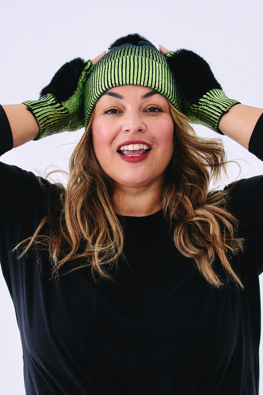 Terez x Jocelyn Knit Foil Mittens
